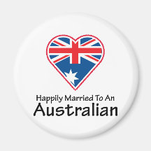 Glücklich verheirateter Australier Magnets