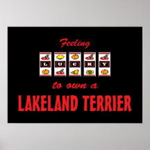 Glücklich zu eigenem ein Spaß-Hundeentwurf Lakelan Plakat