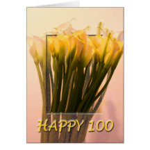 Glückliche 100. Geburtstags-Gruß-Karte