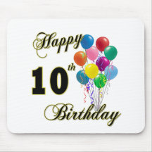 Glückliche 10. Geburtstags-Geschenke und Geburtsta Mauspads