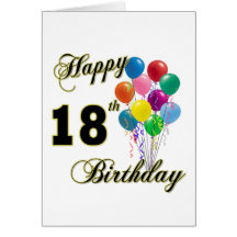 Glückliche 18. Geburtstags-Geschenke Karten
