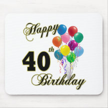 Glückliche 40. Geburtstags-Geschenke und Geburtsta Mauspad