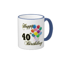 Glückliche 40. Geburtstags-Geschenke und Geburtsta Kaffee Tassen