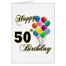 Glückliche 50. Geburtstags-Geschenke und Geburtsta Grußkarten
