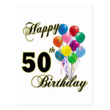 Glückliche 50. Geburtstags-Geschenke und Geburtsta Postkarte