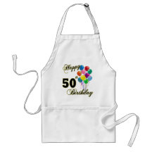Glückliche 50. Geburtstags-Geschenke und Geburtsta Schürzen