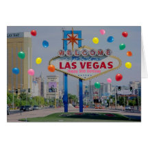 Glückliche 50. Geburtstags-Karte Las Vegass im Ros