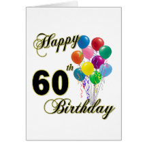 Glückliche 60. Geburtstags-Geschenke und Geburtsta Grußkarte