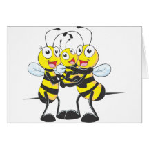 Glückliche Bienen-Familie Karten