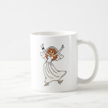 Glückliche Braut am Hochzeitstag Tee Tassen