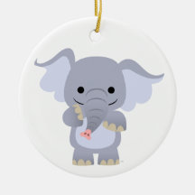Glückliche Cartoon-Elefant-Verzierung Weihnachtsbaum Ornamente