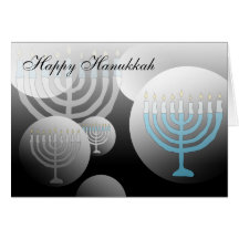 Glückliche Chanukka-Karte Menorah Kugel