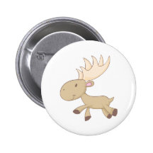 Glückliche Elche Anstecknadelbuttons