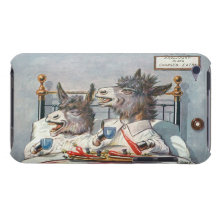 Glückliche Esel im Bett - lustige Vintage Kunst Case-Mate iPod Touch Hülle