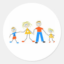 Glückliche Familien Aufkleber