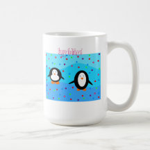 glückliche Feiertags-Pinguine Tassen