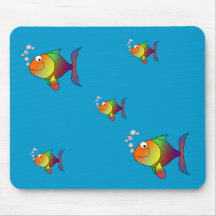 Glückliche Fische Mousepad