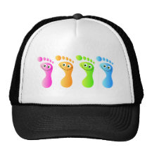 Glückliche Füße Baseball Caps