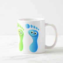 Glückliche Füße Kaffee Tassen
