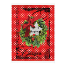 Glückliche gesegnete Weihnachtstasche/Taschenkarte Personalisierte Einladungskarten