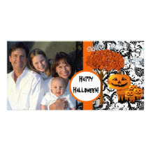 Glückliche Halloween-Foto-Karte Individuelle Foto Karten