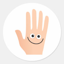 Glückliche Hand Aufkleber