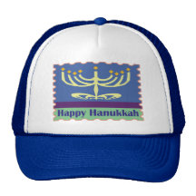 Glückliche Hüte Chanukkas Menorah Baseball Mützen