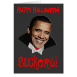Glückliche Karte Halloween-SaugerObama Halloween