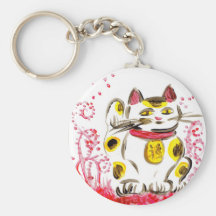 Glückliche Katze Keychain Schlüsselbänder