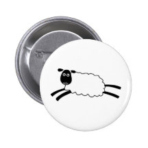 Glückliche Schafe Anstecknadelbuttons