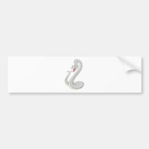 Glückliche schwarzes Mamba-Schlange Auto Sticker