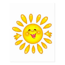glückliche Sonne Postkarte