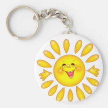 glückliche Sonne Schlüsselbänder