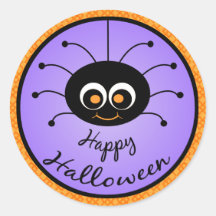 Glückliche Spinnen-Aufkleber Halloweens Toon