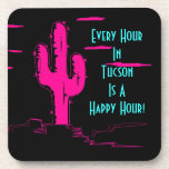 Glückliche Stunde Untersetzerrosa Saguaro-Neonkakt