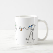 Glückliche Trio-Kaffeetasse Halloweens Skeleton