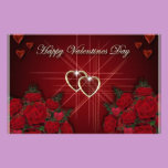 Glückliche Valentinstag-Goldherzen büropapier