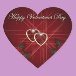 Glückliche Valentinstag-Goldherzen aufkleber