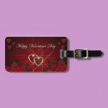 Glückliche Valentinstag-Goldherzen kofferanhänger