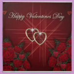 Glückliche Valentinstag-Goldherzen servietten