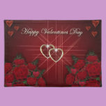 Glückliche Valentinstag-Goldherzen tischsets