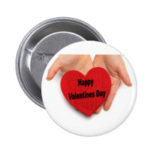 Glückliche Valentinstag-Hände Button