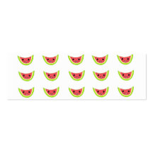 Glückliche Wassermelone schneidet Lesezeichen Visitenkarten Vorlage