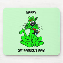 glücklichen Katzenpatrick Tag Mauspads