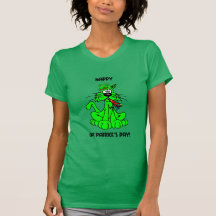 glücklichen Katzenpatrick Tag T-Shirts