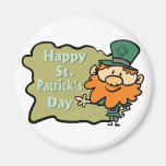 Glücklichen St Patrick Kobold Kühlschrankmagnet