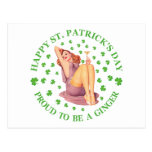 Glücklichen St Patrick Tag - stolz, ein Ingwer zu  Postkarten