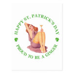 Glücklichen St Patrick Tag - stolz, ein Ingwer zu  Postkarten
