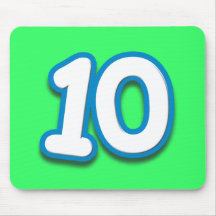 Glücklicher 10. Geburtstag in Sim Schriftart Mauspads