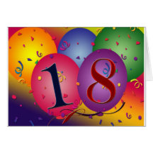 Glücklicher 18. Geburtstag! Grußkarte